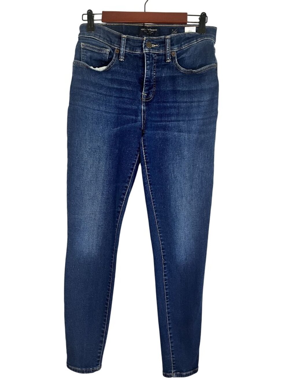 Lucky Brand Denim‎ Skinny Jean Blue 8 Western Classic Boho Cowgirl Concert Rodeo